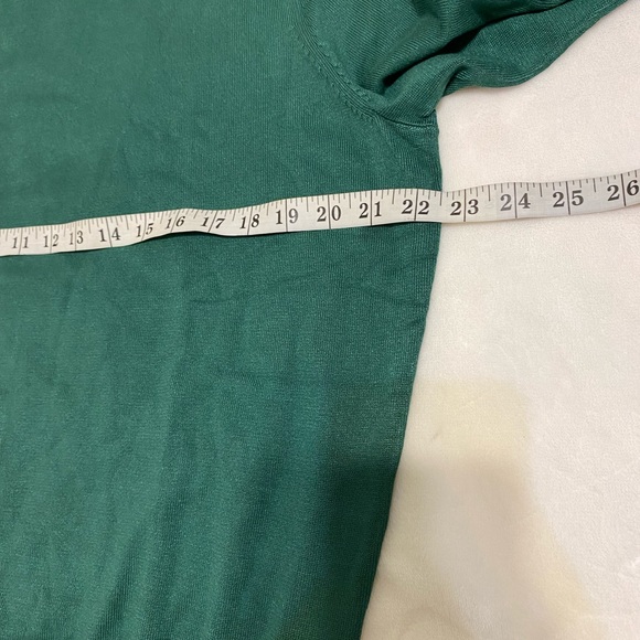 Woolen Bloom Knit Turtleneck Shirt Green - Picture 4 of 7